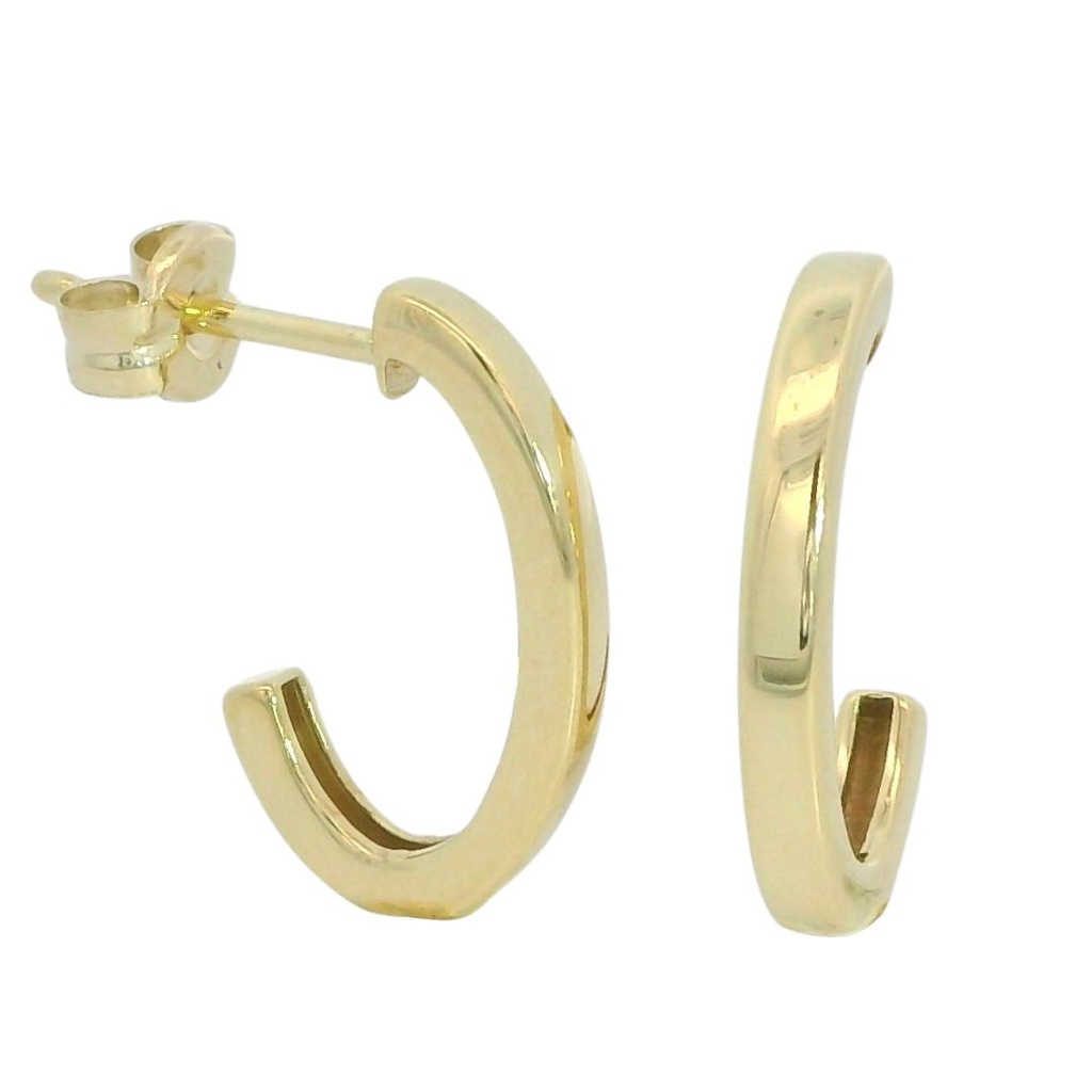 HOOP EARRINGS.14MM.PUSHBACK.