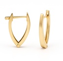 15x2MM "V" SHAPED HOOP EARRINGS.LEVERBACK