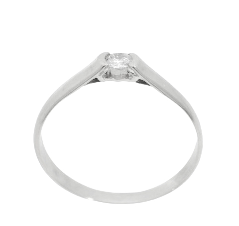 3MM DIAMOND WHITE GOLD SOLITAIRE RING.QUALITY VS.COLOR H.0.11 CT