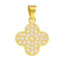 15MM FLOWER PENDANT WITH CZ