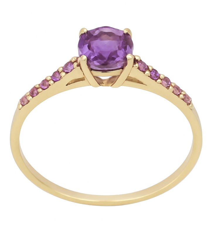 5MM AMETHYST GOLD RING