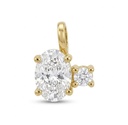 COLGANTE OVAL 2 GARRAS 6X4MM.9 KILATES