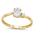 6x4MM OVAL CZ RING.9 KARAT
