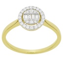 SORTIJA BRILLANTES DI 4 GB SI H 0.04 DI 2 RD SI H 0.016 26 SC 0.10 CT.0.16 CT TW