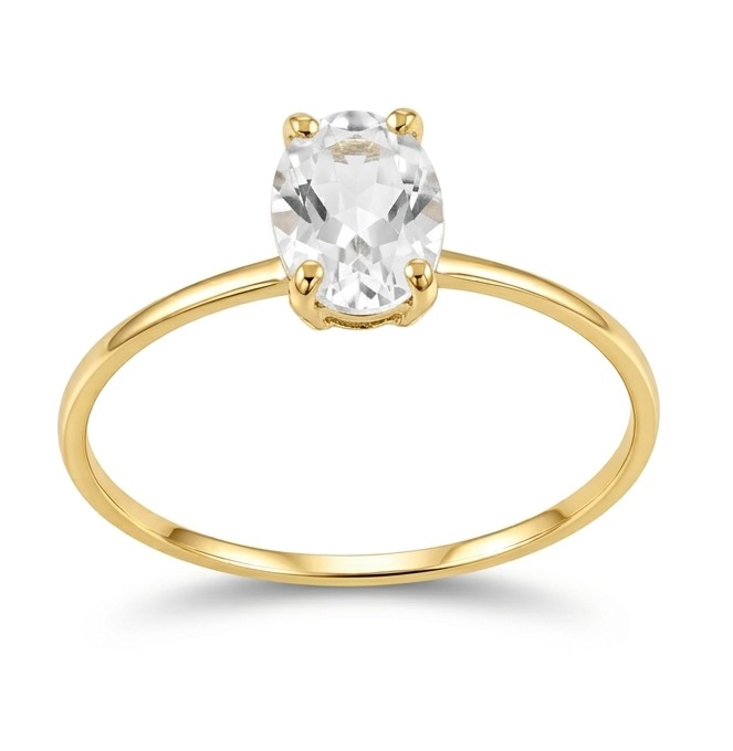 7x5MM WHITE TOPAZ RING.9 KARAT