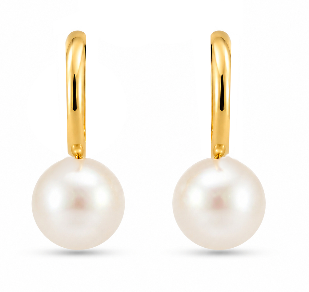 PENDIENTES PERLA PRESION .9 KILATES