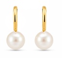 FRESHWATER PEARL PUSHBACK EARINGS.9 KARAT GOLD 