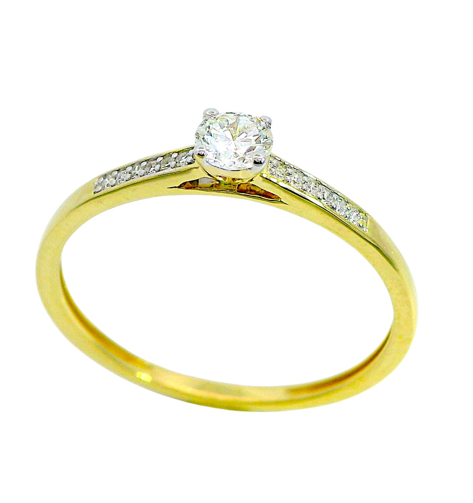 SORTIJA CUAJO BRILLANTES SI1-H .0.18 CT TW.