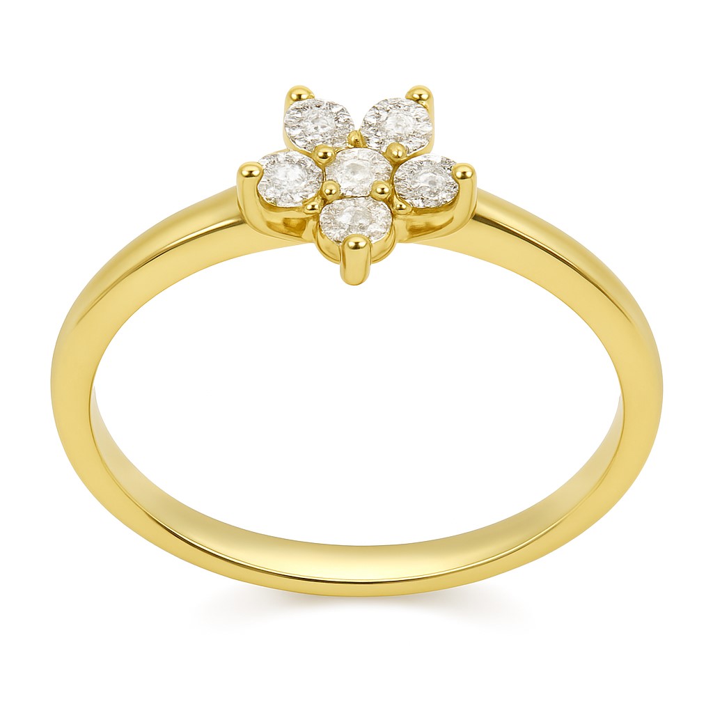 SORTIJA  BRILLANTES DI 1 EM 0.03 CT DI 5 SI-H 0.22 CT.0.25 TW