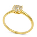 SORTIJA BRILLANTES DI 1 RD SI H 0.06 DI 9 RD SI H 0.09 CT.0.15CT TW.
