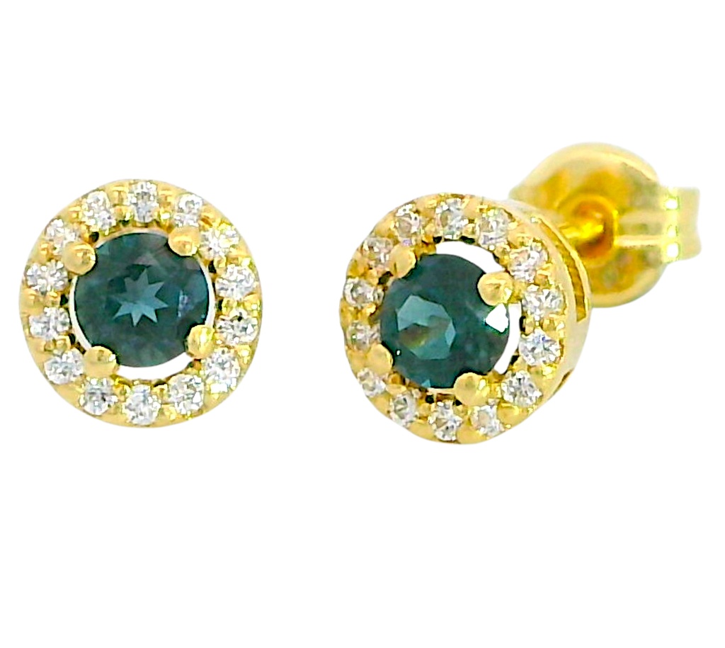 PENDIENTE CUAJO 5MM.LONDON DE 3MM Y CIRCONITAS.