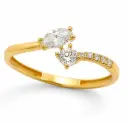 9 KARAT GOLD RING WITH CZ
