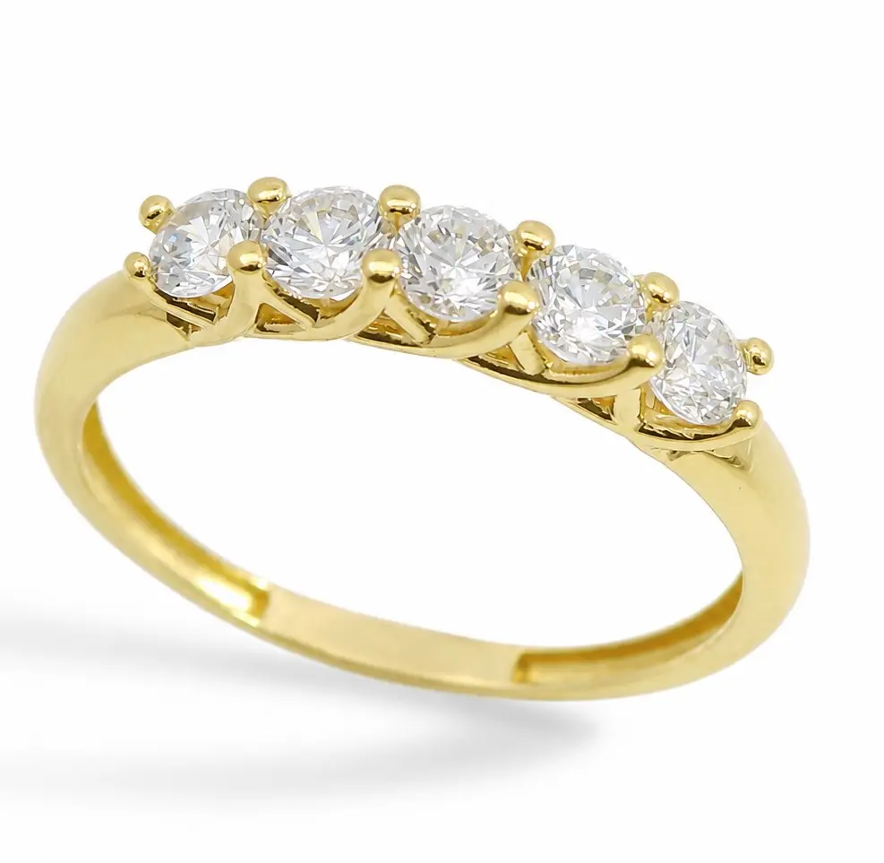 SORTIJA CIRCONITA 5 GARRAS 3MM PIEDRA .9KILATES