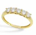 5 CZ 9 KARAT GOLD RING 