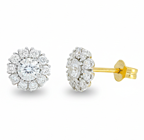 PENDIENTES BRILLANTES Di 20 RD 0.35 DI 2 RD SI H 0.16 CT.0.51 CT TW