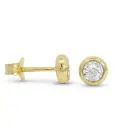 PENDIENTES BRILLANTES CHATON Di 1 RD 0.16 CT  TW