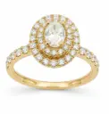1 CT TW DIAMOND RING.QUALITY SI.COLOR H.WITH G.I.A. REPORT