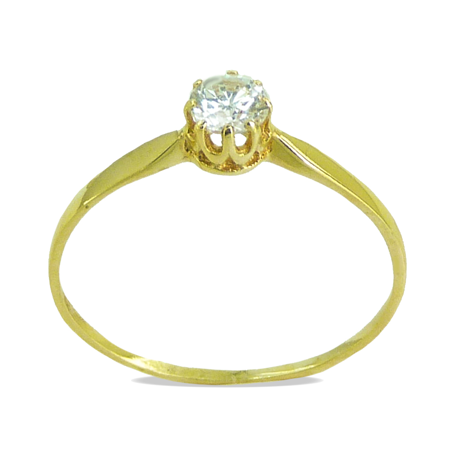 SOLITARIO PIEDRA FUNDIDO 9 KILATES OA