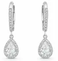 0.90 CT WHITE SAPPHIRE AND H-SI 0.15 CT TW DIAMONDS EARRINGS