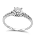 H-SI DIAMONDS RING.0.13 CT TW 