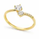 4 AND 3MM ROUND CZ RING