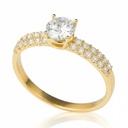 4'5MM CZ GOLD RING