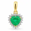 COLGANTE CORAZON 20RD SI 0.06 1 ESMERALDA 0.51 CT
