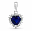 COLGANTE CORAZON 20RD SI 0.06 1 ZAFIRO 0.51 CT