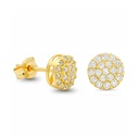7MM CZ ROUND STUD EARRINGS.9 KARAT GOLD