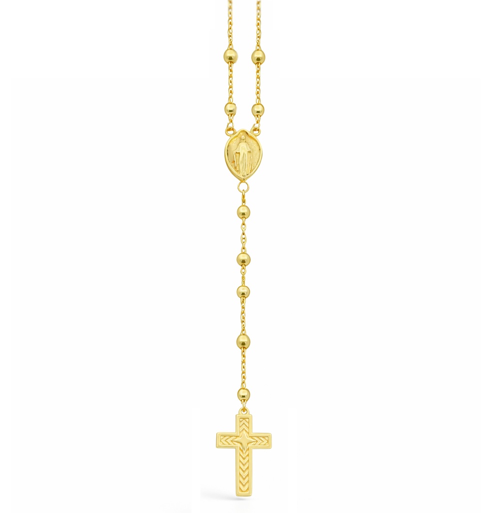 ROSARIO 45CM CON CRUZ 9KILATES