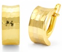 13x7MM CARVED LEVERBACK EARRINGS.9 KARAT