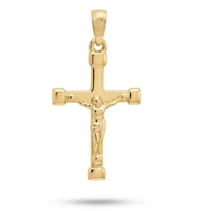 28x17MM CRUCIFIX PENDANT.9 KARAT GOLD 