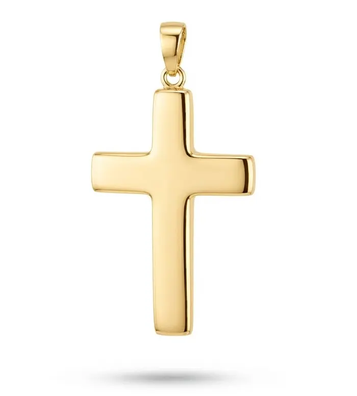 CRUZ CUADRADA SIN CRISTO 27x17MM.9KILATES