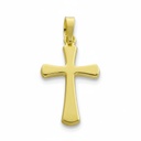 CRUZ LISA SIN CRISTO 25x16MM. 9 KILATES