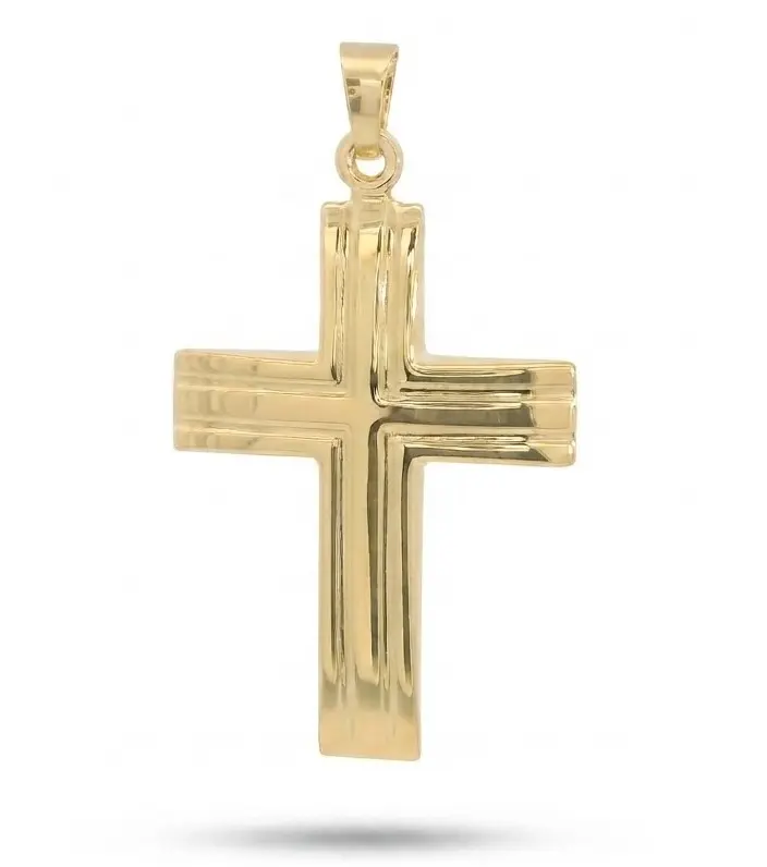28x18MM 9 KARAT GOLD CROSS PENDANT 