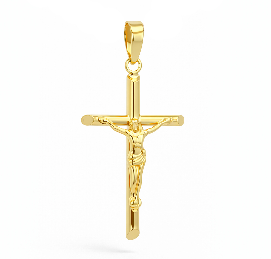CRUZ  CON CRISTO  9 KILATES