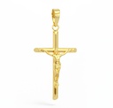 9 KARAT GOLD BEVELED CRUCIFIX PENDANT