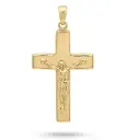 CRUZ CON CRISTO 27x16MM.9KILATES