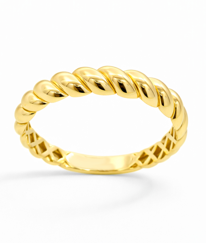 9 KARAT GOLD BRAIDS RING