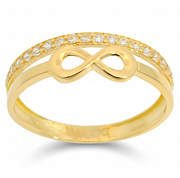 CZ AND INFINITE SYMBOL RING