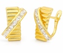 PENDIENTES BANDA CON CIRCONITAS .CATALAN.13x8MM