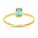 6x4MM AQUAMARINE COLOR CZ RING.9 KARAT
