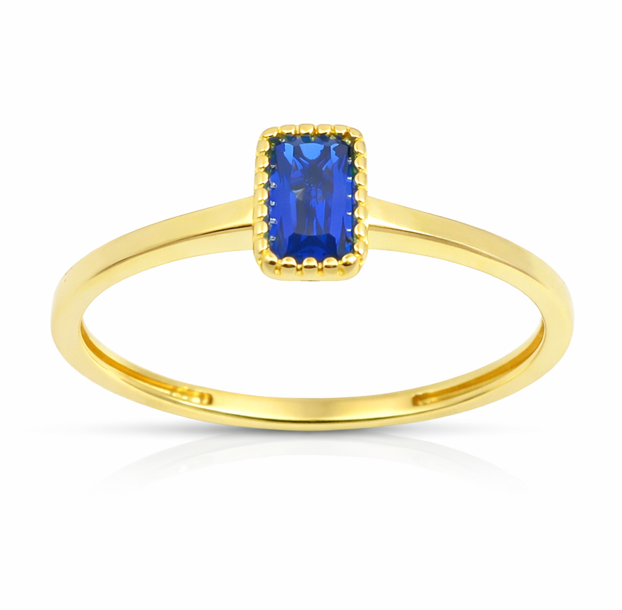 6x4MM NANO SAPPHIRE RING.9 KARAT