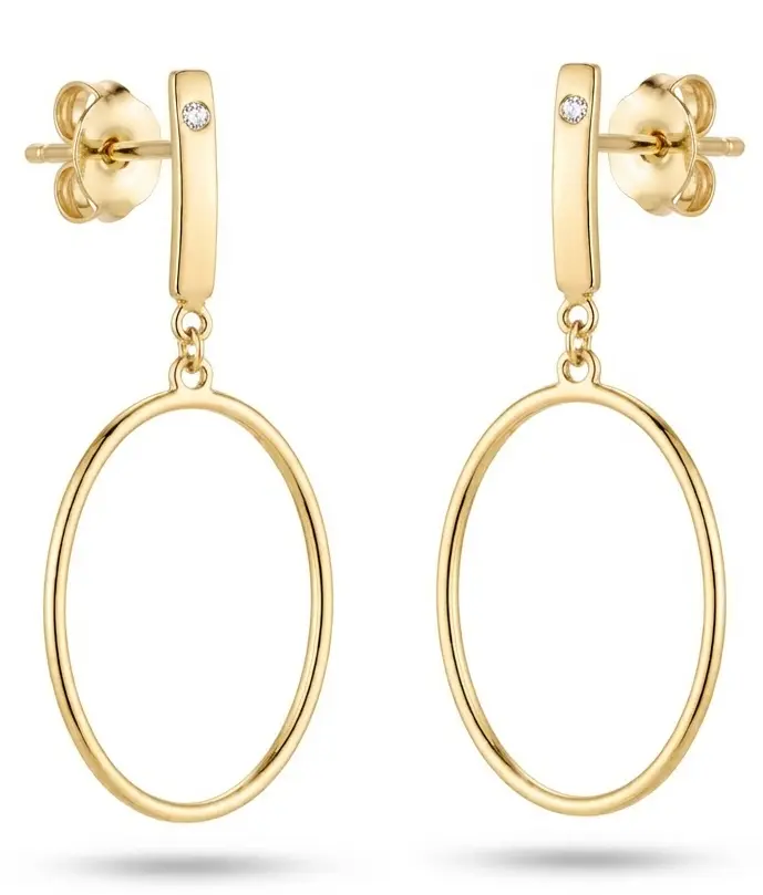 30x13MM OVAL DANGLING EARRINGS