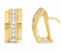 PENDIENTES BANDAS Y CIRCONITAS CARRE.OMEGA