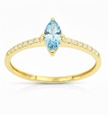 7MM AQUAMARINE COLOR MARQUISE CZ. 9 KARAT