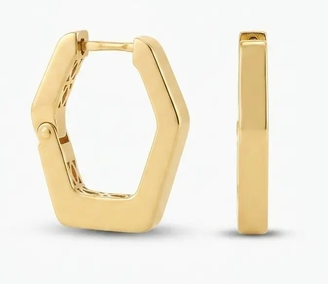 20x16x3MM LATCH BACK HOOP EARRINGS