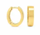 15x12x3'5MM OVAL LATCH BACK HOOP EARRINGS