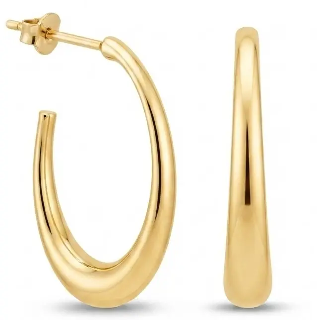 26x15x5MM HOOP EARRINGS.PUSH BACK