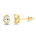 PENDIENTES LANZADERA CIRCONITA 6x4MM.9 KILATES